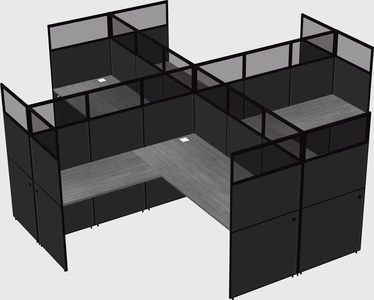 Shared l-shaped cubicles