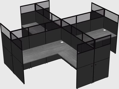 Shared l-shaped cubicles