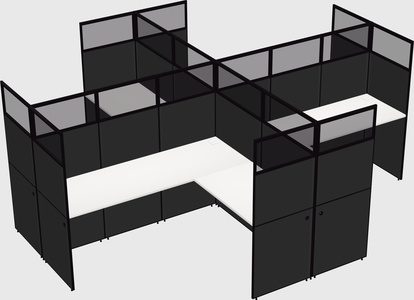 Shared l-shaped cubicles