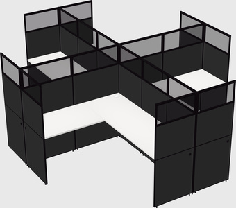 Shared l-shaped cubicles