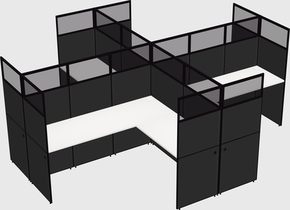 Shared l-shaped cubicles