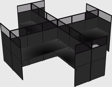 Shared l-shaped cubicles