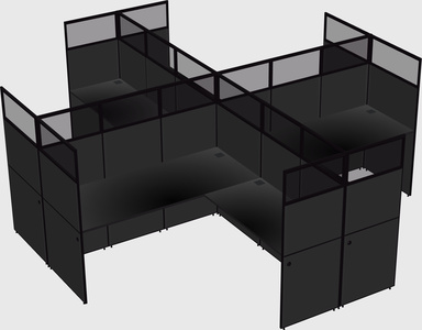 Shared l-shaped cubicles