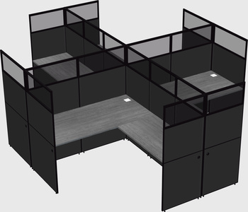 Shared l-shaped cubicles