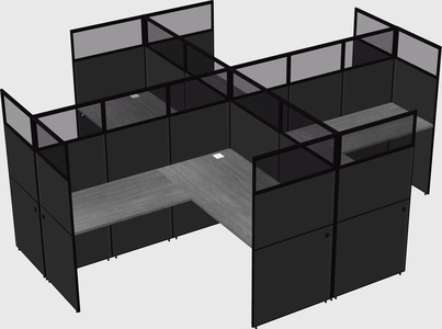 Shared l-shaped cubicles