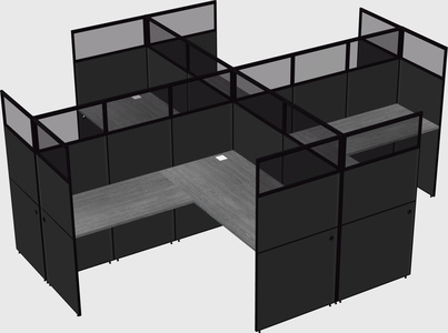 Shared l-shaped cubicles