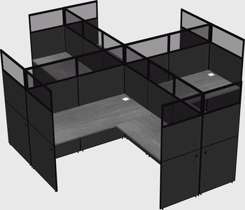 Shared l-shaped cubicles
