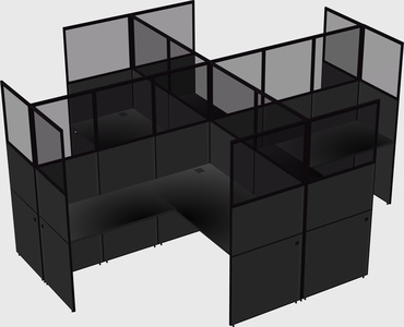 Shared l-shaped cubicles