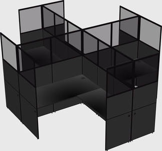 Shared l-shaped cubicles