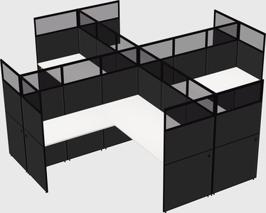 Shared l-shaped cubicles
