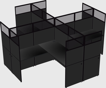 Shared l-shaped cubicles