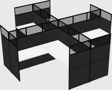 Shared l-shaped cubicles