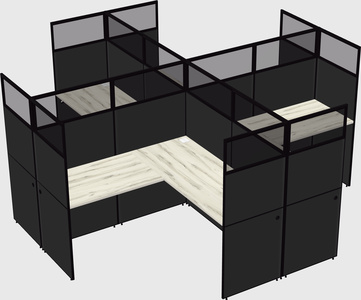 Shared l-shaped cubicles