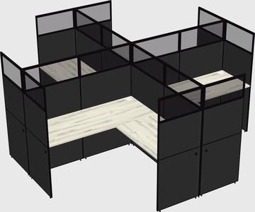 Shared l-shaped cubicles