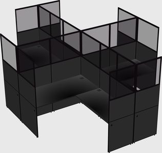 Shared l-shaped cubicles