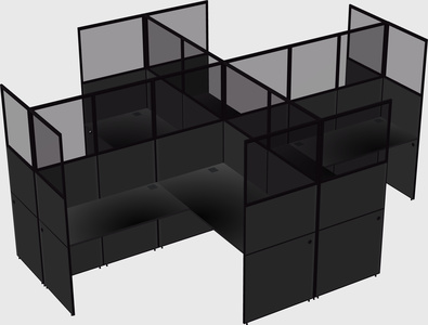 Shared l-shaped cubicles