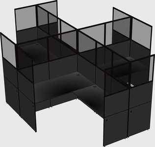 Shared l-shaped cubicles