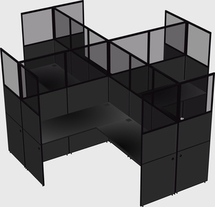Shared l-shaped cubicles