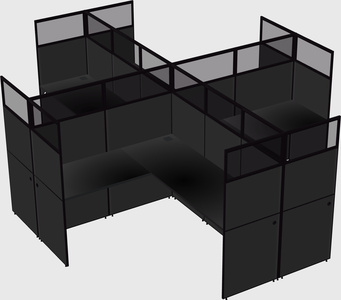 Shared l-shaped cubicles