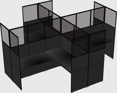 Shared l-shaped cubicles