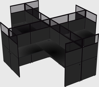 Shared l-shaped cubicles