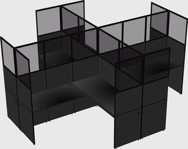 Shared l-shaped cubicles