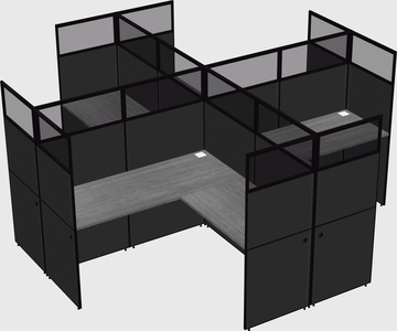 Shared l-shaped cubicles