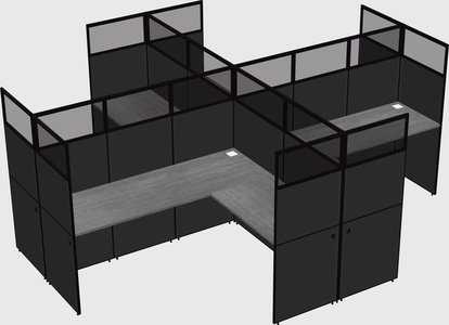 Shared l-shaped cubicles
