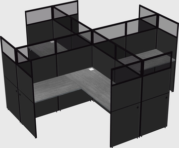 Shared l-shaped cubicles