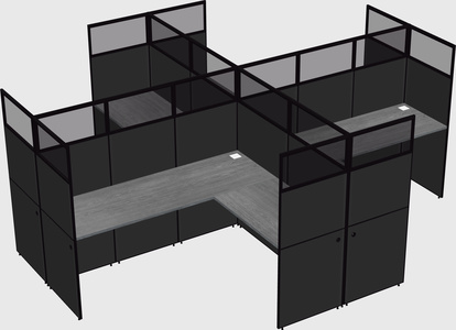 Shared l-shaped cubicles