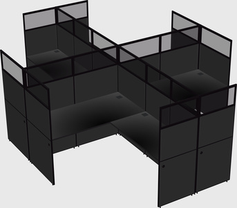Shared l-shaped cubicles