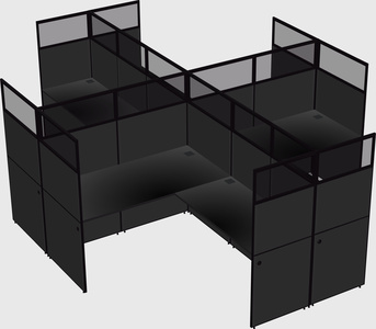 Shared l-shaped cubicles