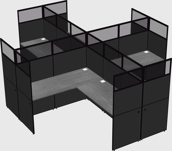Shared l-shaped cubicles