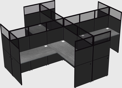 Shared l-shaped cubicles