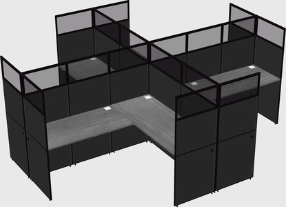Shared l-shaped cubicles