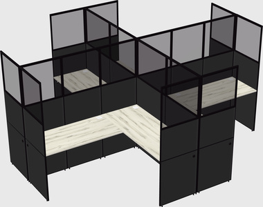 Shared l-shaped cubicles