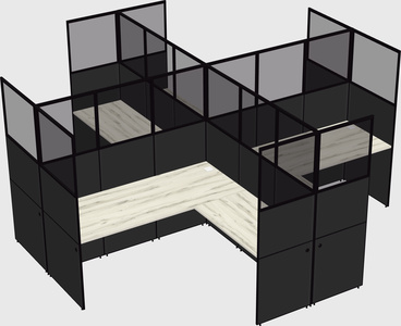 Shared l-shaped cubicles