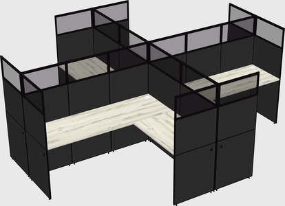 Shared l-shaped cubicles