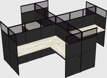 Shared l-shaped cubicles