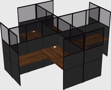 Shared l-shaped cubicles