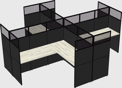 Shared l-shaped cubicles