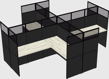 Shared l-shaped cubicles