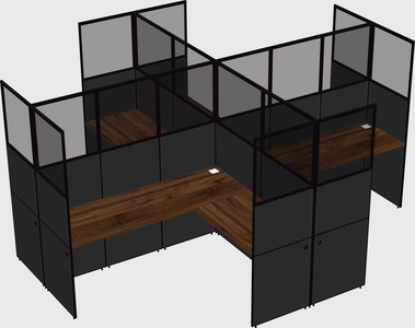 Shared l-shaped cubicles