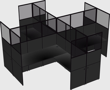 Shared l-shaped cubicles