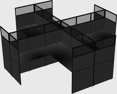 Shared l-shaped cubicles