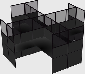 Shared l-shaped cubicles