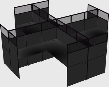 Shared l-shaped cubicles