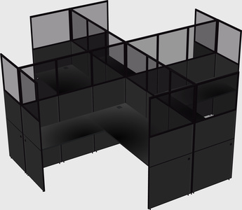 Shared l-shaped cubicles