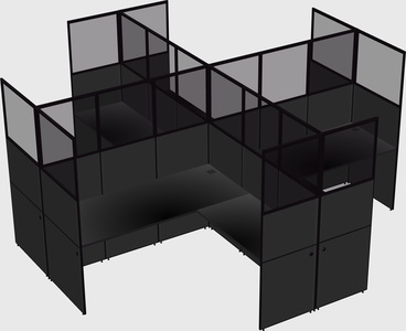 Shared l-shaped cubicles