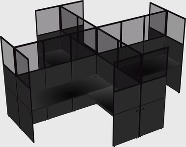 Shared l-shaped cubicles